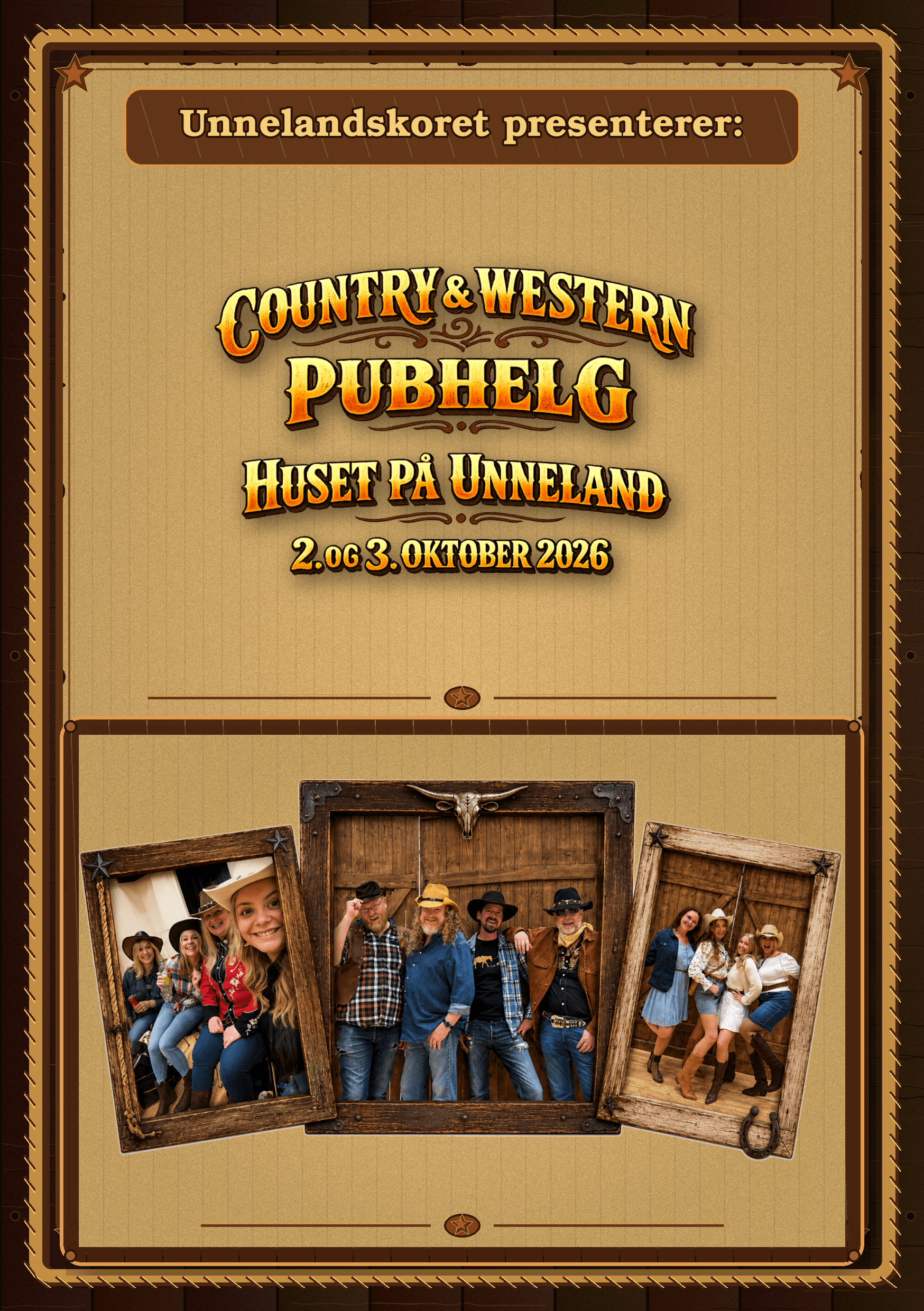 Country pub-plakat for Unnelandskoret