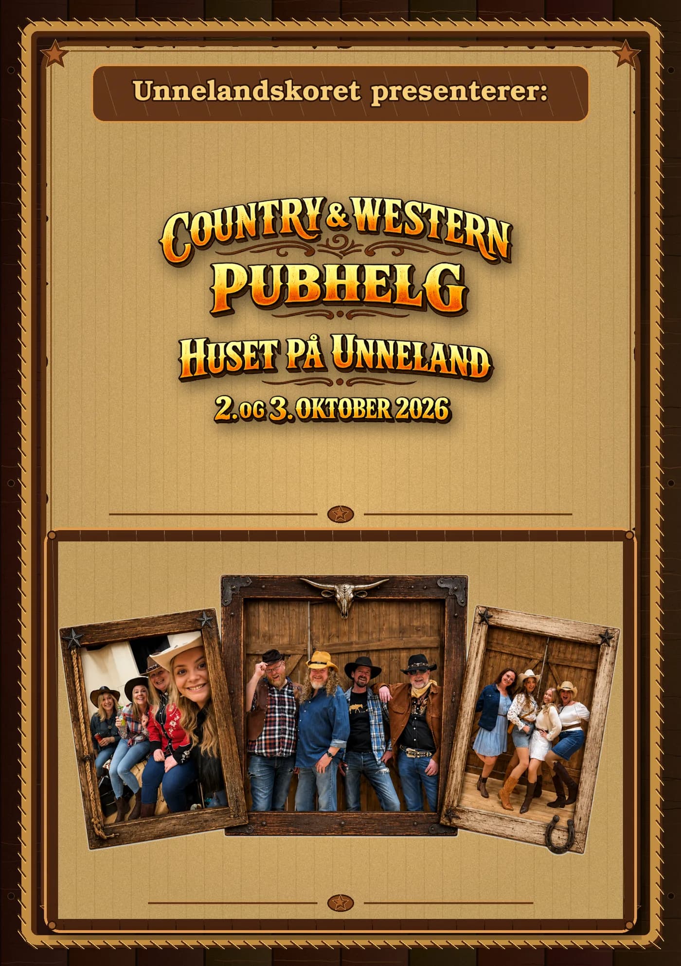 Country pub-plakat for Unnelandskoret
